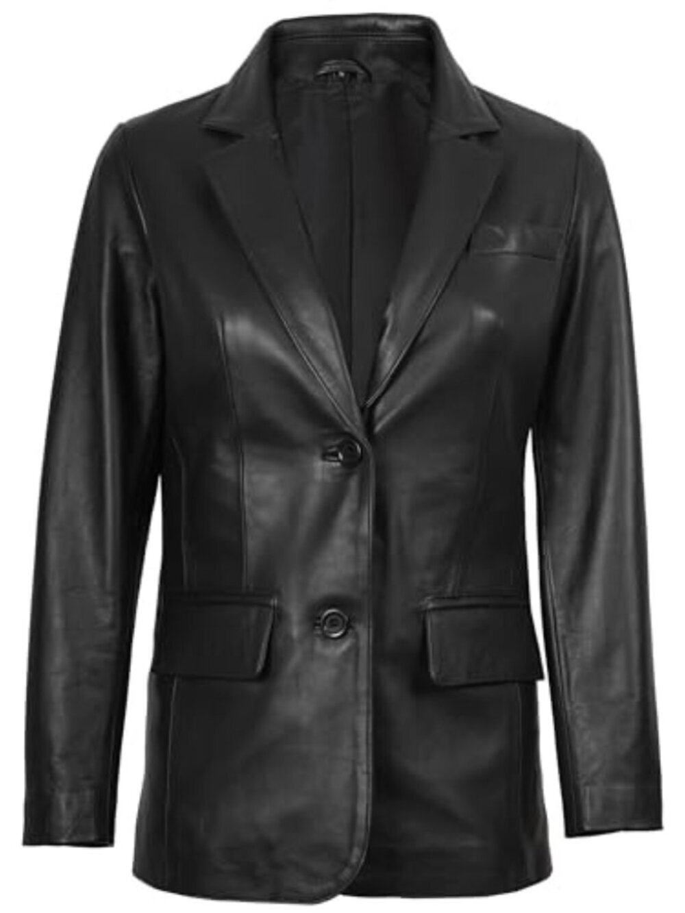 🆕 Leather Blazer Women - Casual Fashion Coat Style Real Lambskin Womens - Picture 3 of 7
